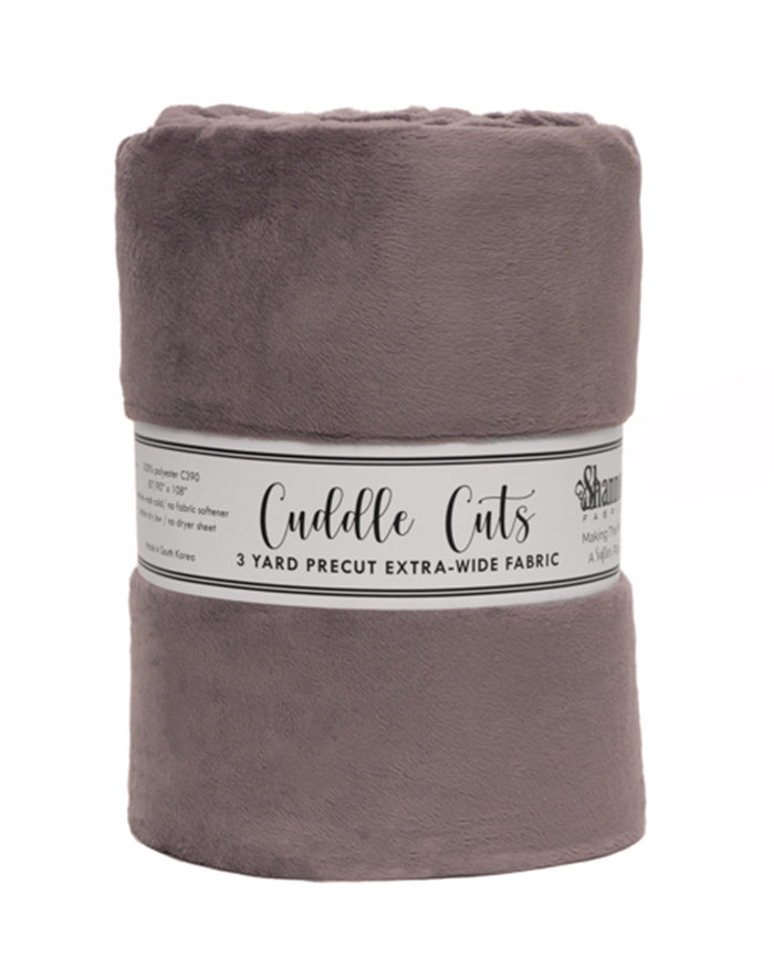 Classic Solid Cuddle - C390, Charcoal - 3yd cut