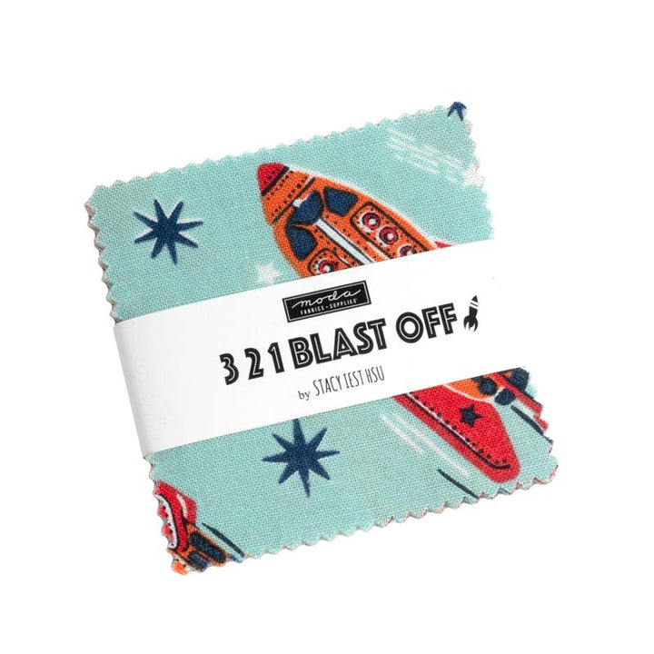 Moda Candy Mini Charm Pack - 3 2 1 Blast Off - 42 2 1/2" squares
