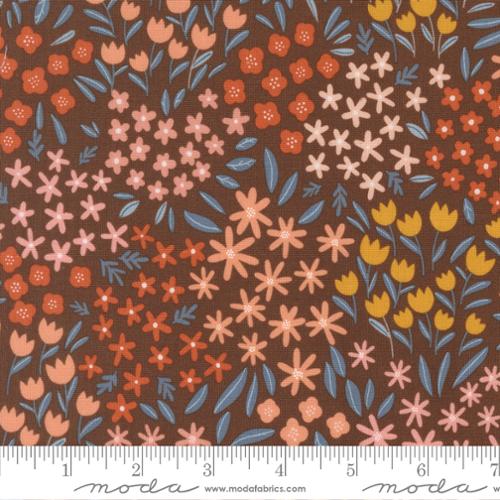 Blossoms And Blooms - Small Flowers Florals, Chocolate - 39052 17