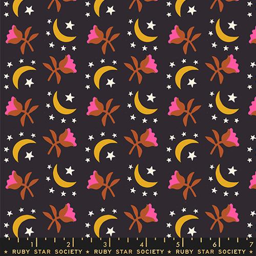 Catnap - Moonflower 30s, Black - RS4133-16