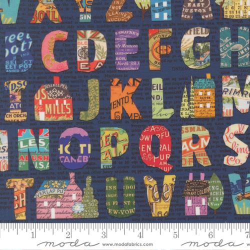 Paper Hamlet - Alphabet Text, Midnight - 39564-18