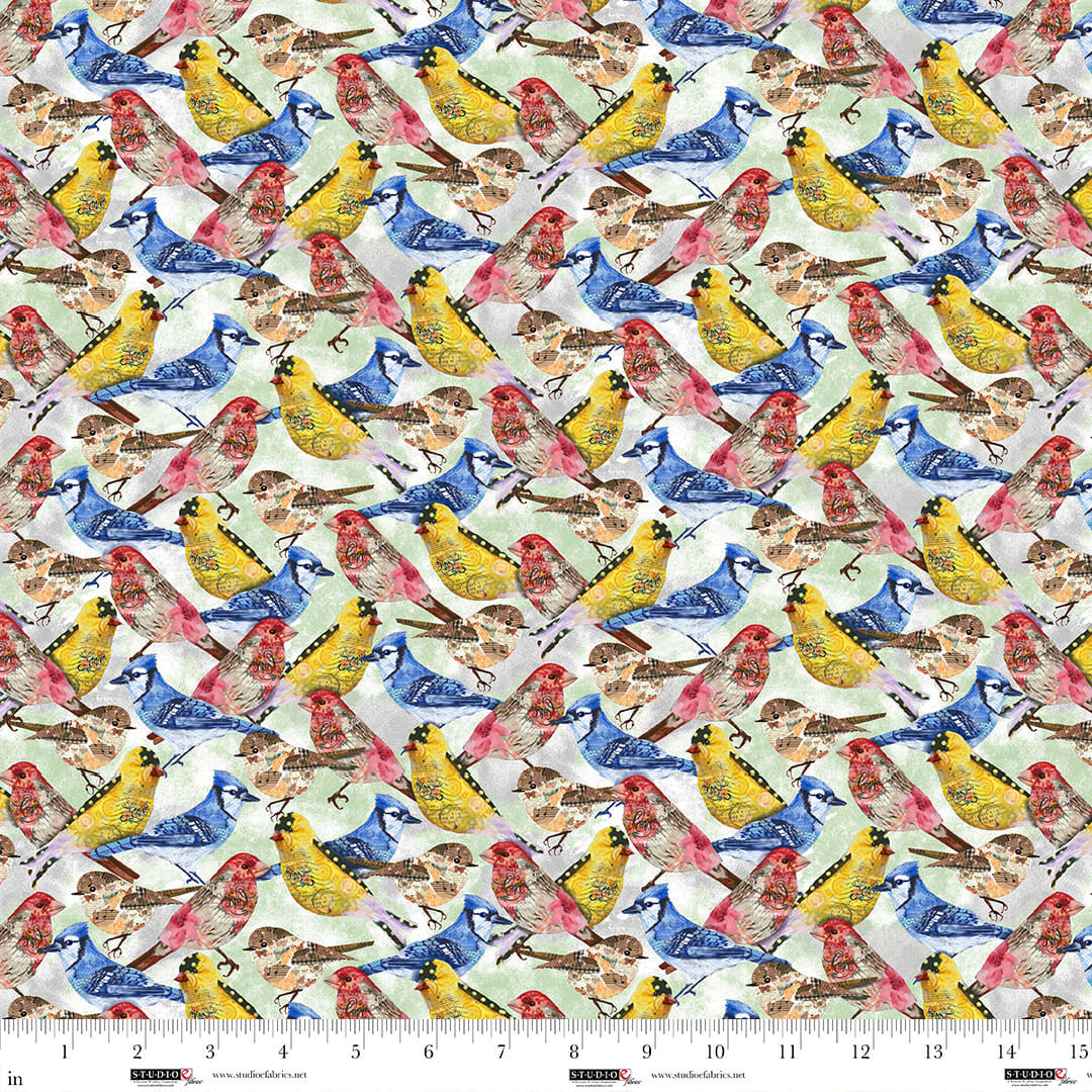 Air Mail - Bird Crowd, Multi - E-8500-278