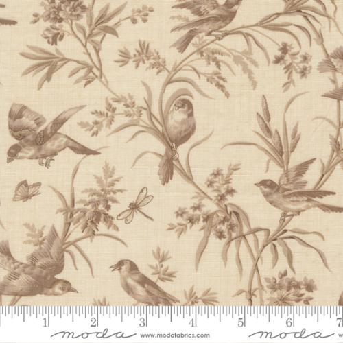 Joie De Vivre - Moineau Florals Birds, Natural - 13983-12