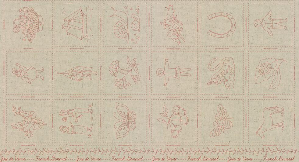 Panel 474 - Joie De Vivre Broderie Panel
