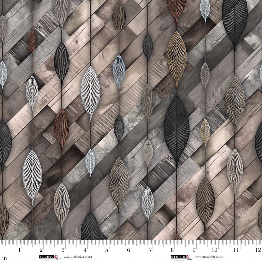 Out of the Woodwork - Feathered Wood, Umber - 8560-39