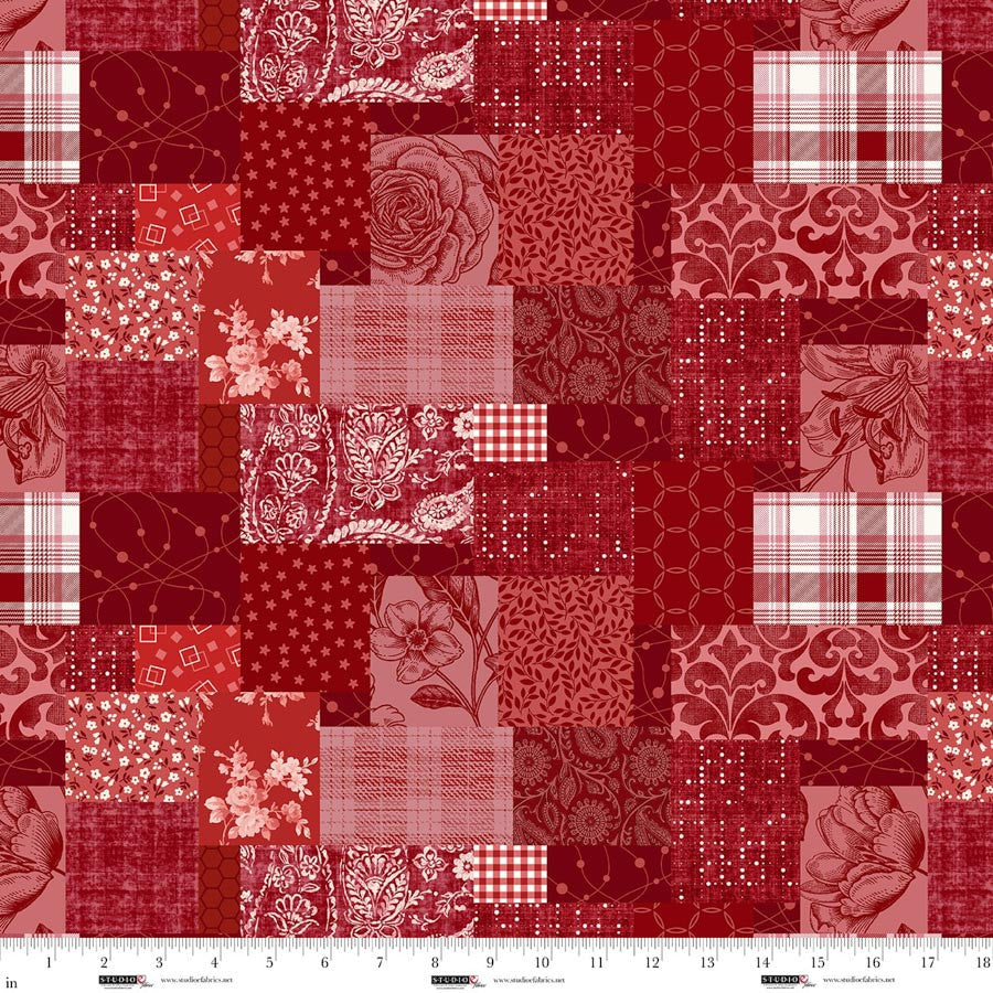 Pieces of America - Patchwork, Ruby - 8590-82
