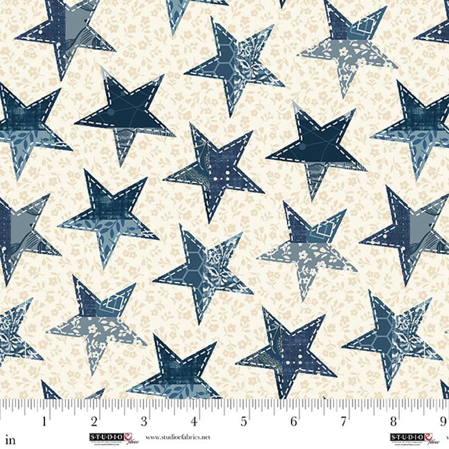 Pieces of America - Big Stars, Cream - 8593-17