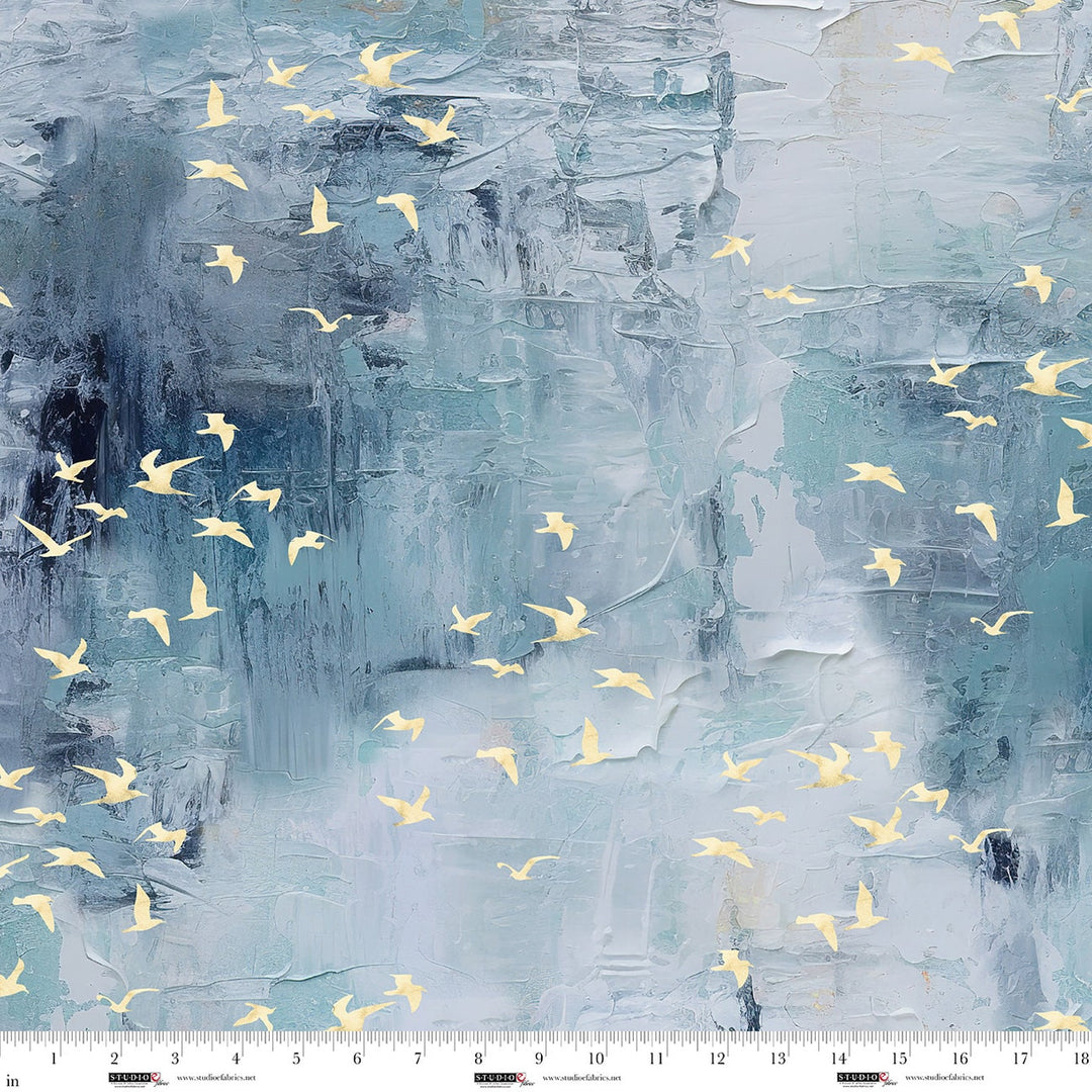 Behind Blue Eyes - Plaster with Birds, Slate - 8648-79