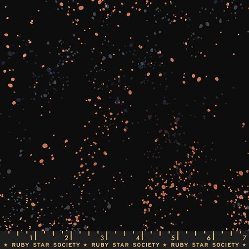 Speckled Canvas - Splatter Paint, Metallic Black - RS1117 61LM