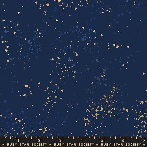 Speckled Canvas - Splatter Paint , Metallic Navy - RS1117 105LM