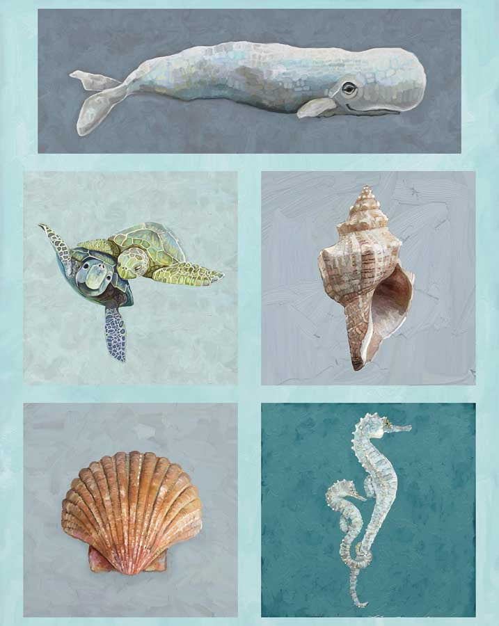 Panel 509 - Ocean Pillow Panel