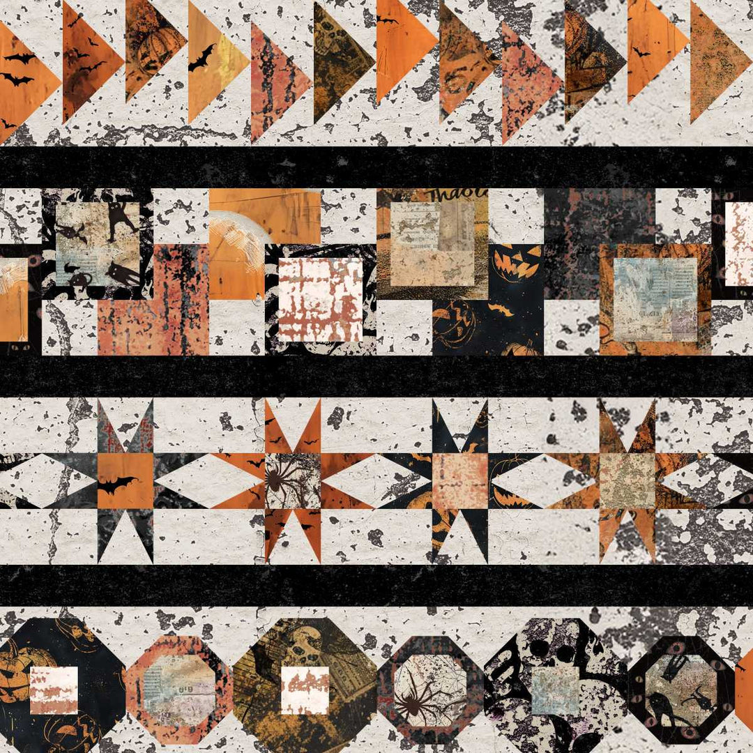 Scary Spice - Quilt Block Border 4", Sepia - 8831-34
