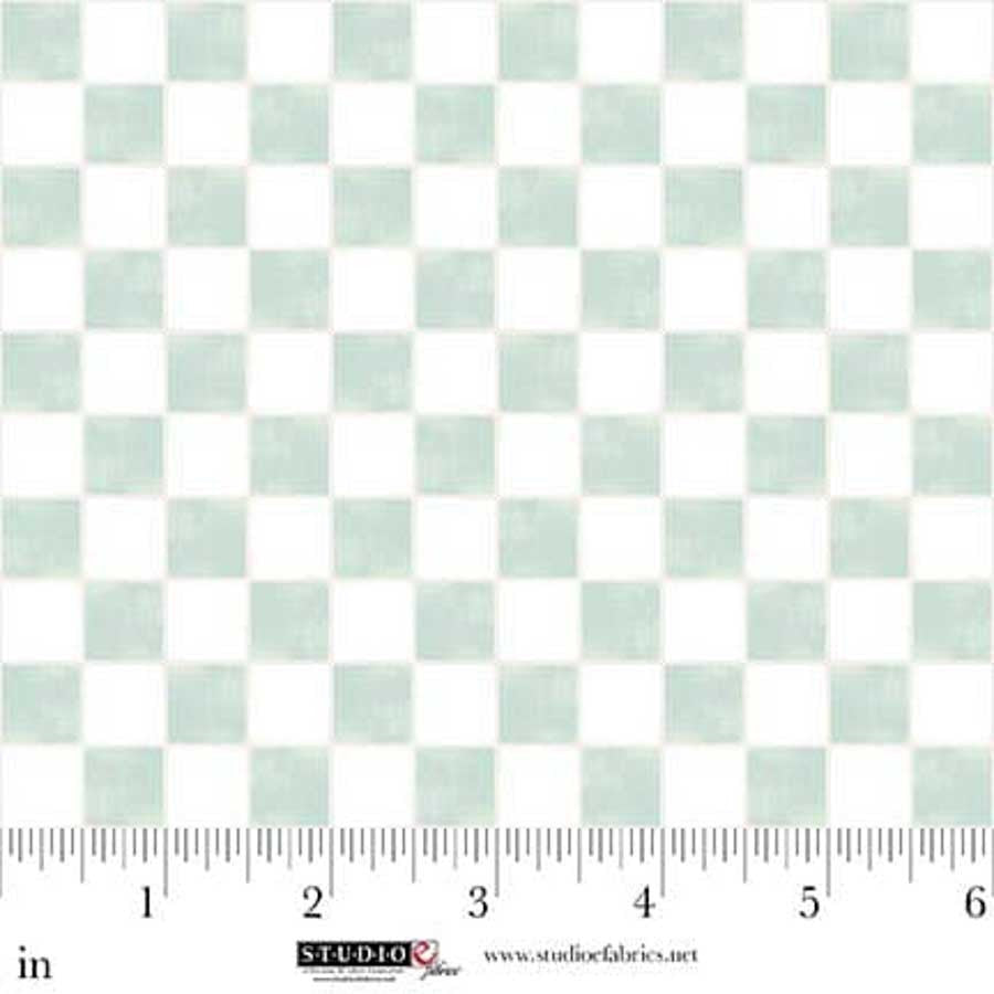 Bathing Bonnies - Tiny Tiles, White/Mint - E-8847-06