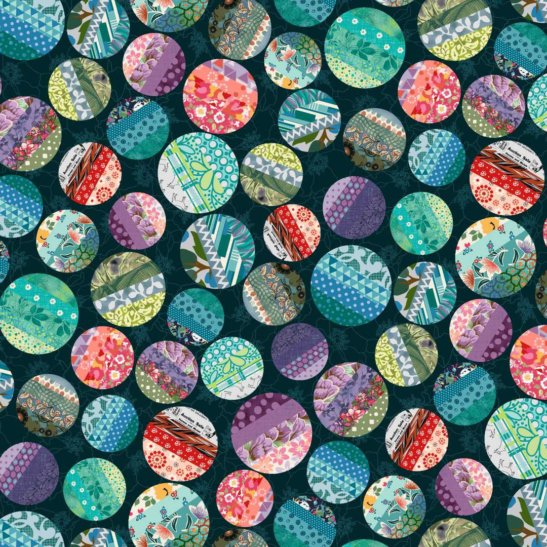 Meow Mix - Big Dots, Dark Teal - 8953-69