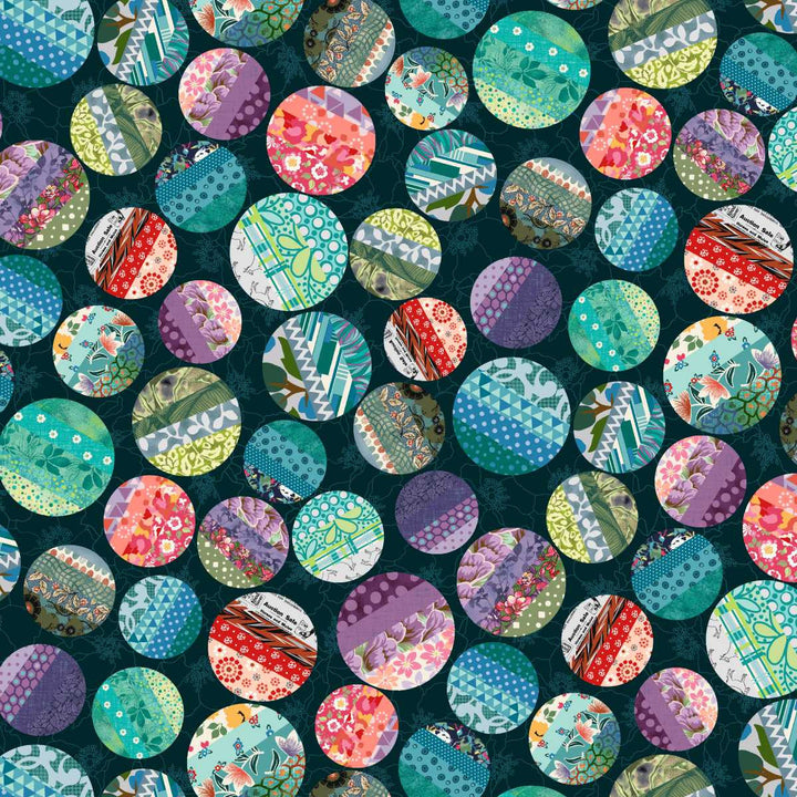 Meow Mix - Big Dots, Dark Teal - 8953-69