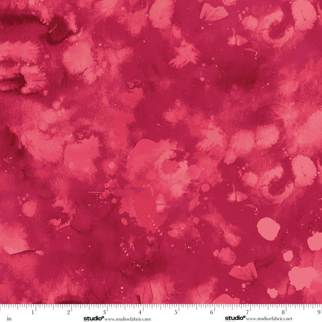 Meow Mix - Watercolor Texture, Red - 8960-88