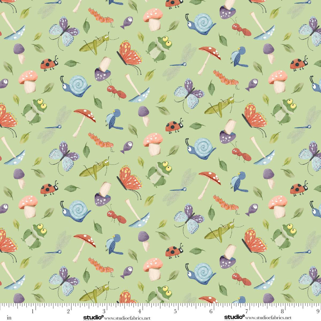 Lucky Duck - Motifs Toss, Matcha - 8978-61