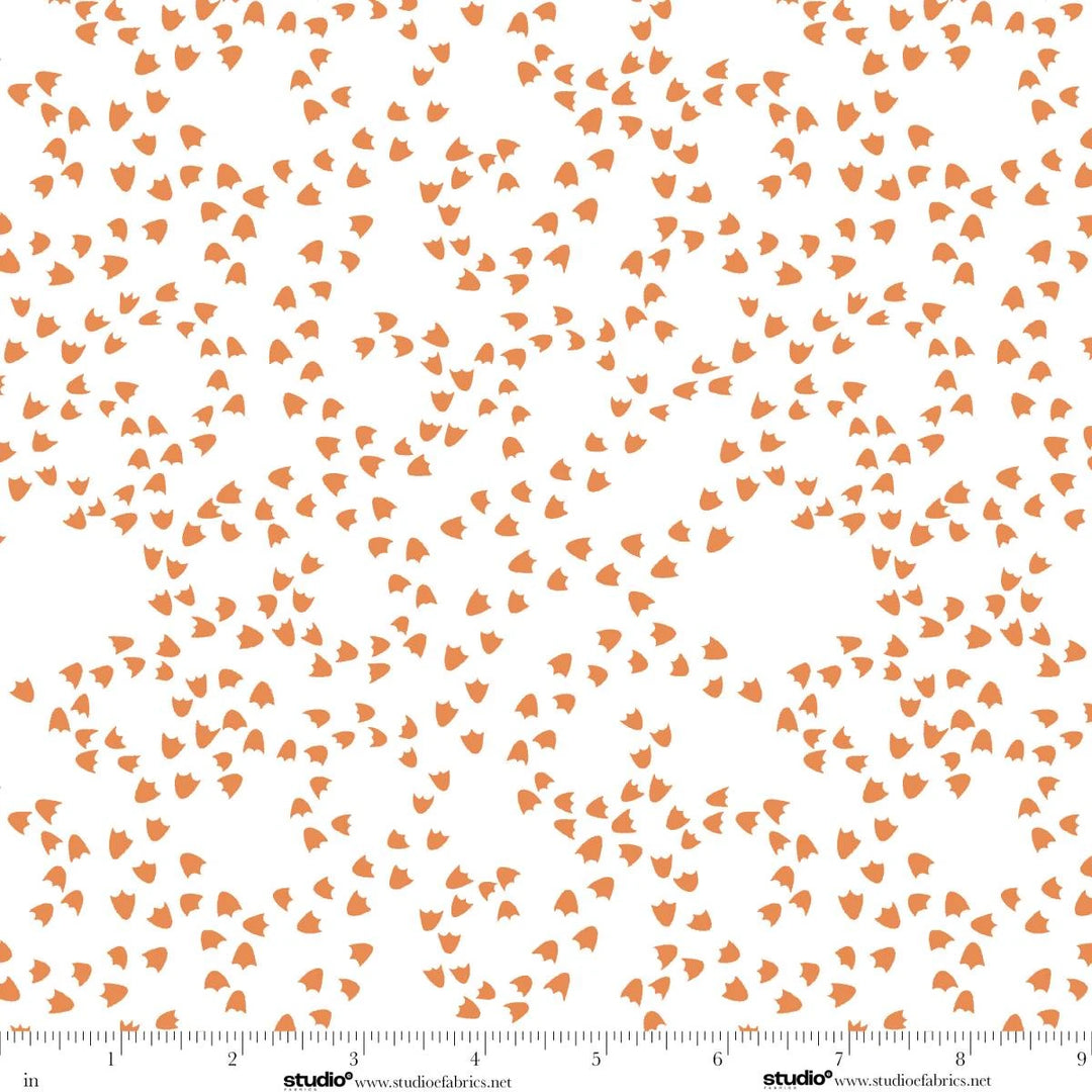 Lucky Duck - Duck Foot Print, Orange - 8981-31