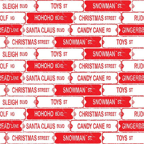 Vintage Whisper From Santa - Street Signs Red - 7027-08
