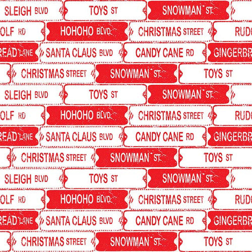 Vintage Whisper From Santa - Street Signs Red - 7027-08