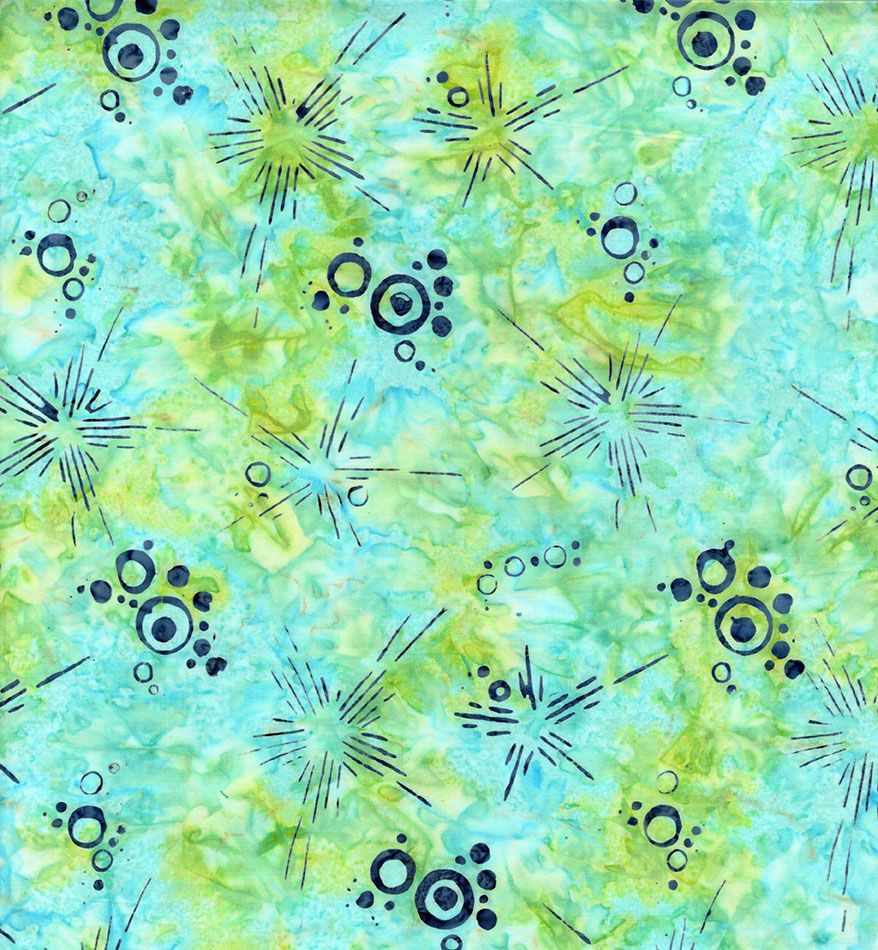 Sonic Star Drops - Tonga-B8785 GLADE by Judy & Judel Niemeyer of Quiltworx