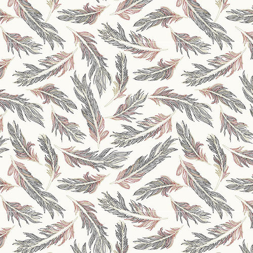 Zooming Chickens - Stitched Feathers - Off White - 7194-39