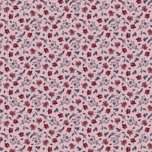 Bones Collection- Tossed Flowers- Dusty Rose- 7119-21