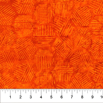 Hexies - Design 1, Pumpkin - 81700-58 - Banyan Batiks