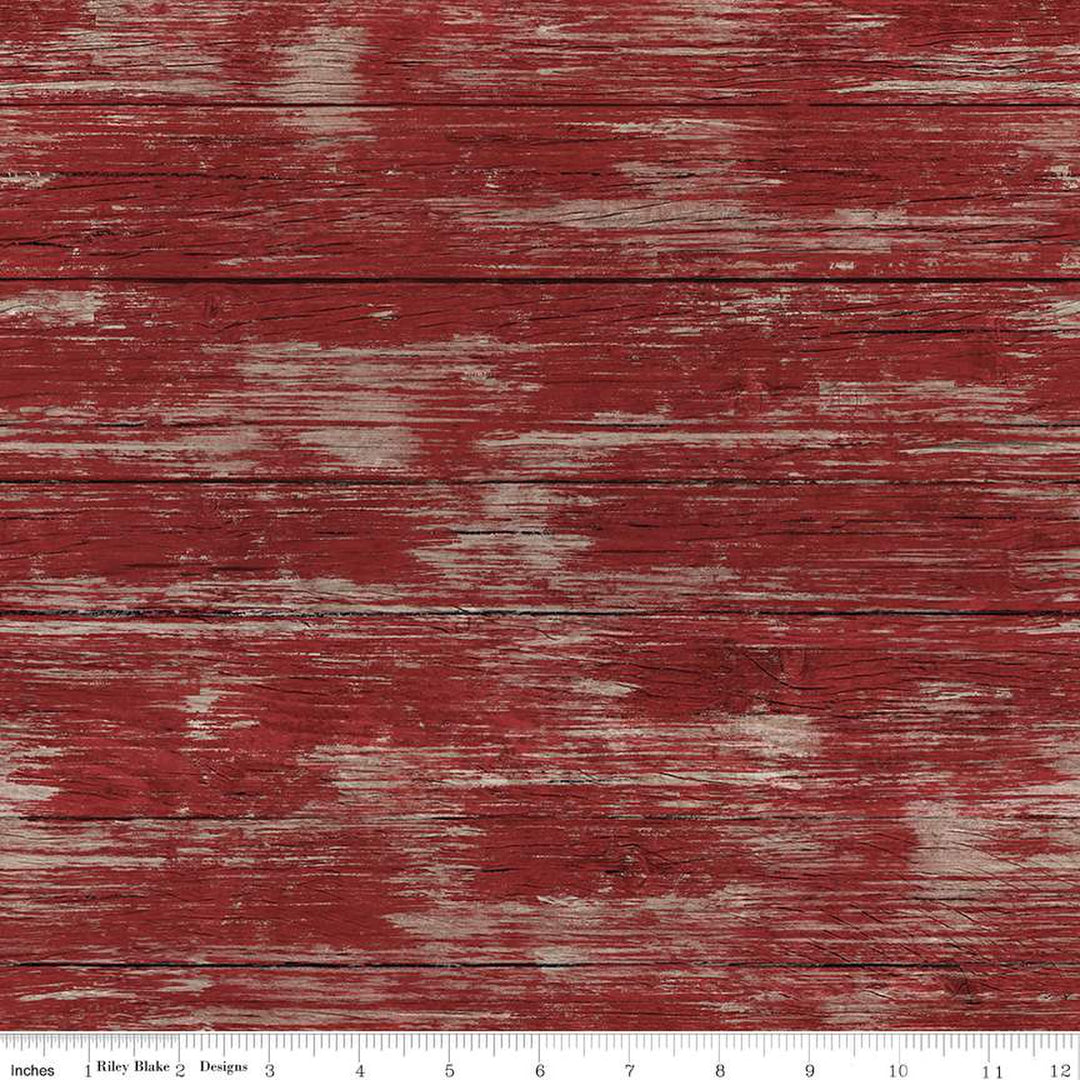 Spring Barn Quilts - Barnwood - C14334-Red