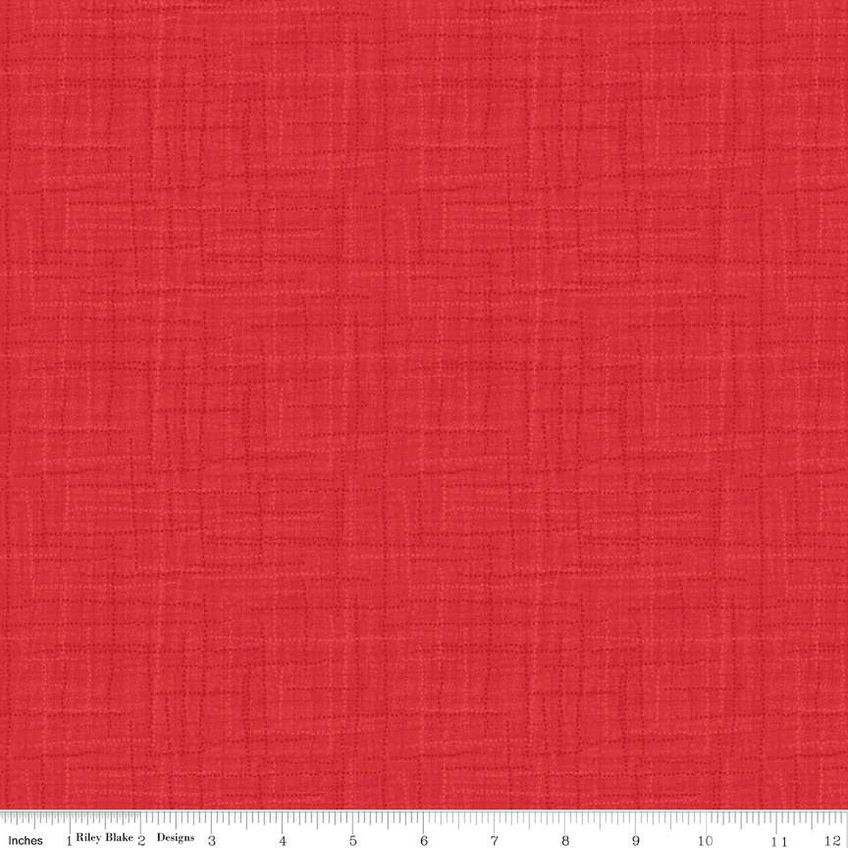 Grasscloth Cottons - Red - C780