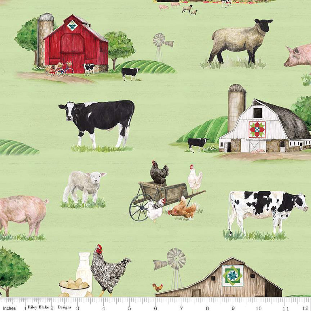Spring Barn Quilts - Main - CD14330- Green