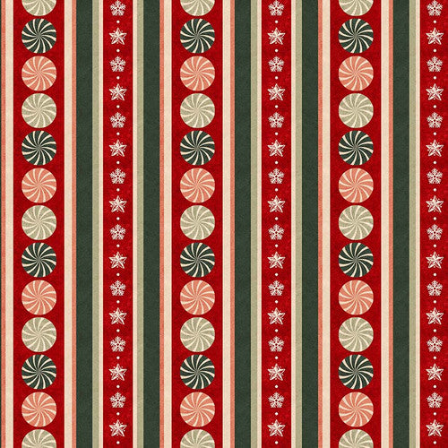 Vintage Whisper From Santa - Peppermint Stripe - 7030-86
