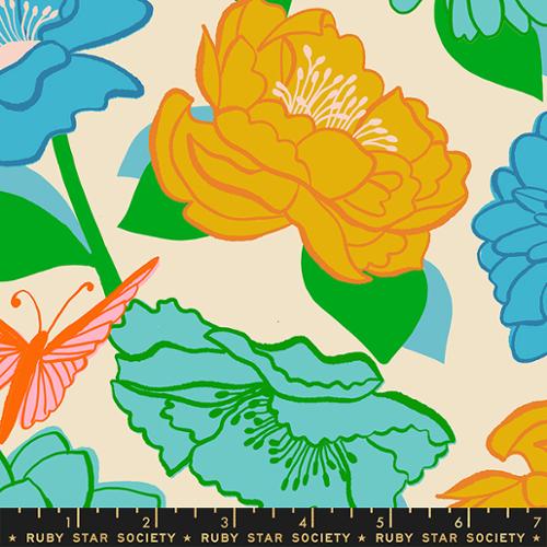 Flowerland - Floral, Turquoise - RS0067-11