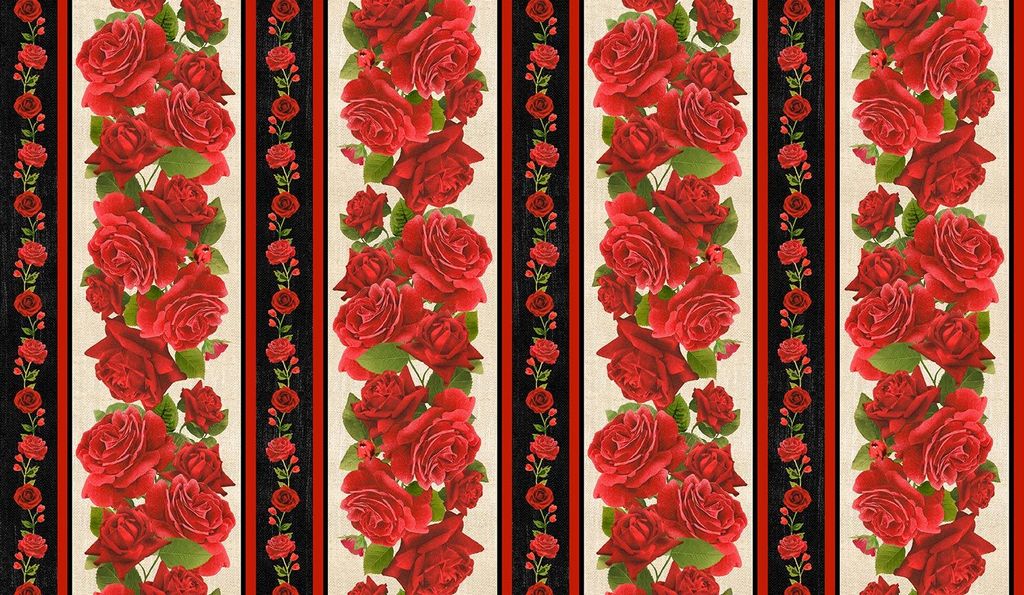 Vintage Rose - Vintage 11 Stripe Rose Florals - ROSE-CD2203 - Multi