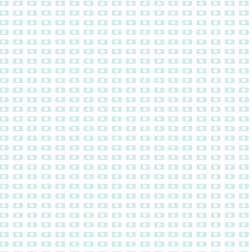 Simply Blessed - Block Print, White/Turquoise - 16067-91