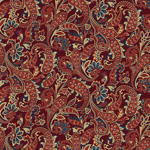 American Spirit - Winter Paisley, Dark Red - 9943-19