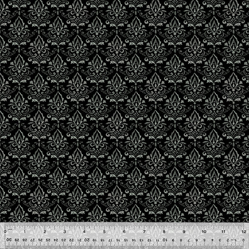 Holiday Greetings - Damask - Black - 53607-3