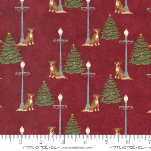 Shoppes On Main - Street Light Novelty Christmas Tree Dog - Crimson - 6921 12