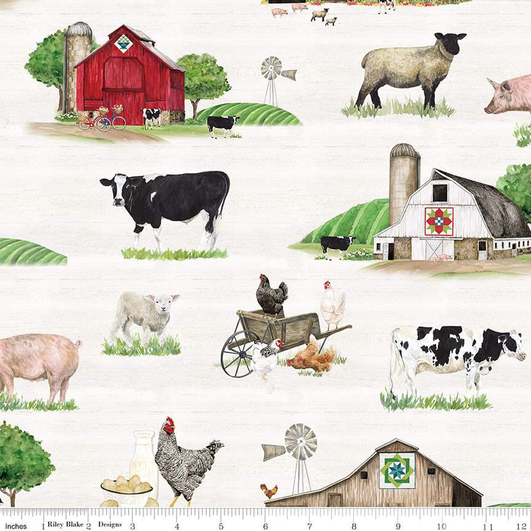 Spring Barn Quilts - Main - CD14330-Parchment