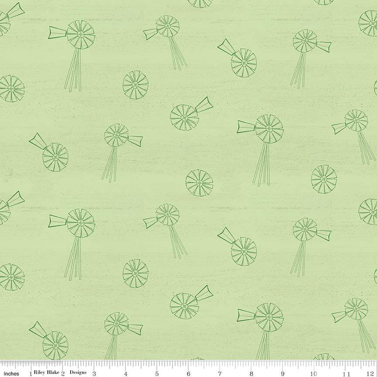Spring Barn Quilts - Windmills - C14333-Green