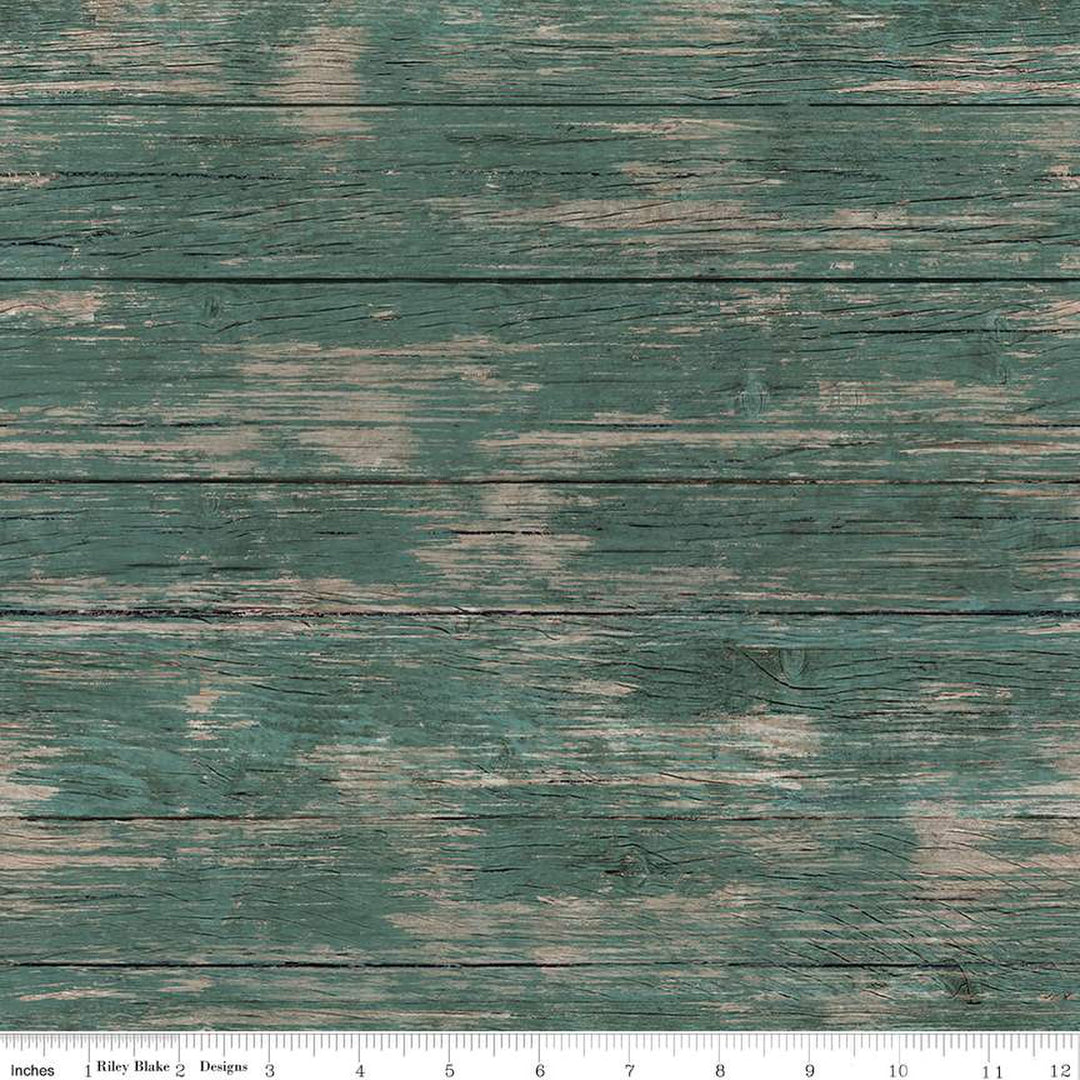 Spring Barn Quilts - Barnwood - C14334-Teal