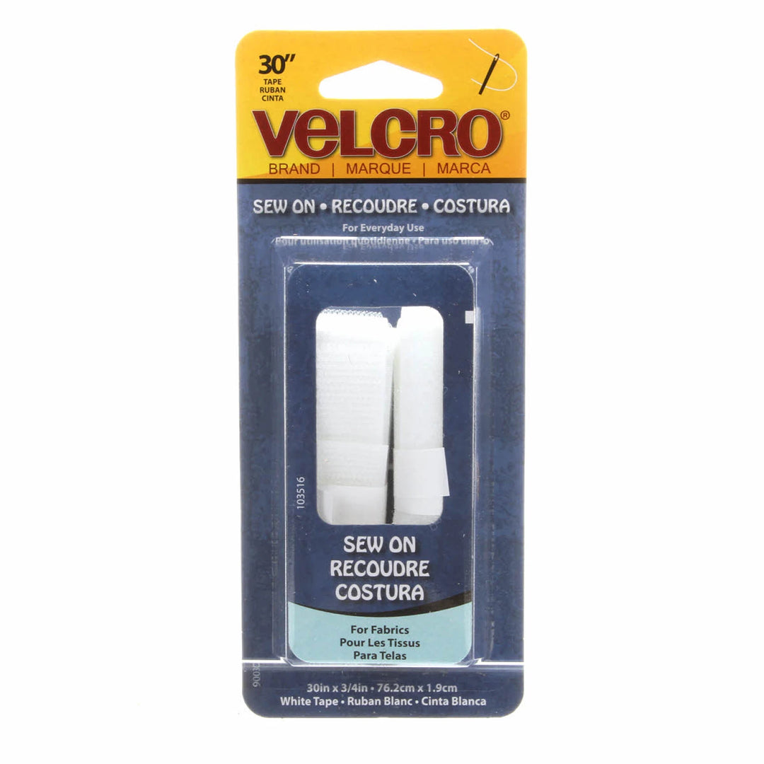 VELCRO® Sew on Fastener Regular Duty Strip - White 3/4in