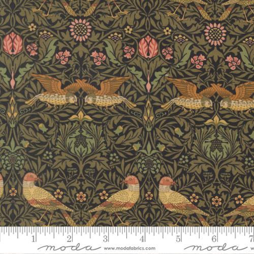 Morris Muse - Birds Damask, Ebony - 13381 16