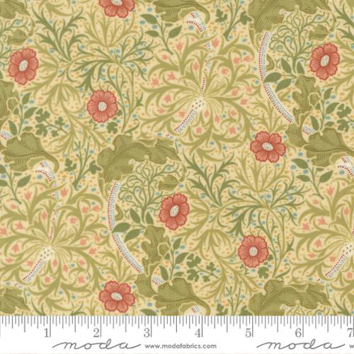 Morris Muse - Seaweed Florals, Parchment - 13382 11