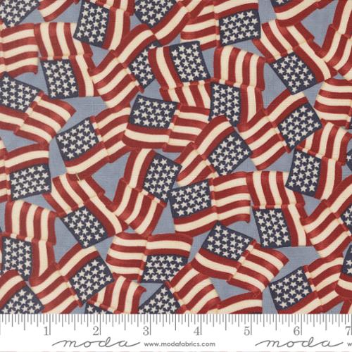 America 250 Years - Waving Flags,  Steel Blue - 56180 16