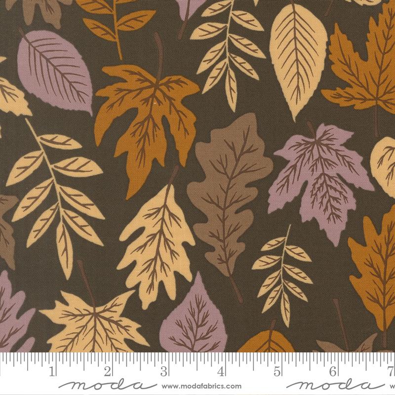 Windfall - Leaf Fall Florals Leaf, Dark Moss - 45650 22