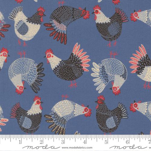 The Hen House - Tossed Chickens, Cobalt - 48433 19