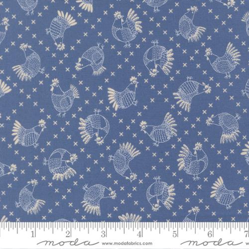 The Hen House - Cross Stitch Chickens, Cobalt - 48434 19