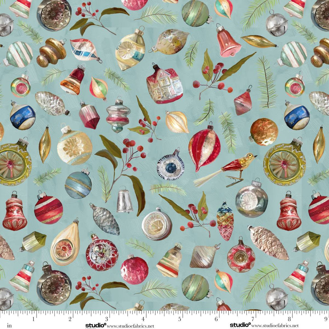 Holly Woods - Vintage Ornaments, Slate - E-9240-79