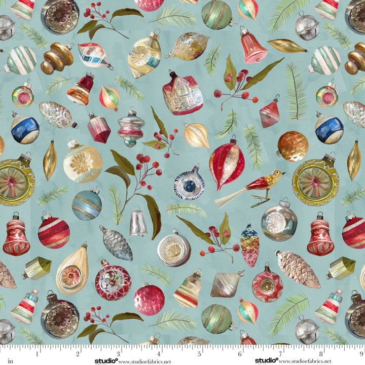 Holly Woods - Vintage Ornaments, Slate - E-9240-79